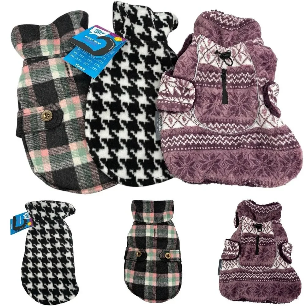 Small Pet Fleece Blanket Sweater (set of 3)